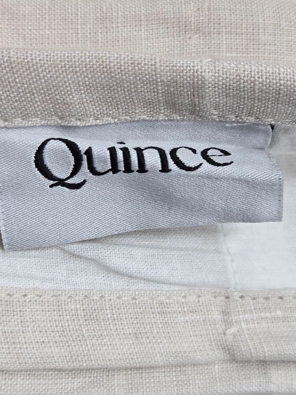 NWT QUINCE Set Of 2 48x108 European Linen Curtains Sand 0786